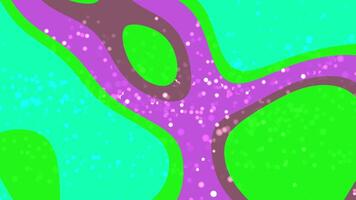 abstracts flytande partiklar abstrakt organisk former animering med ljus färger och skimrande partiklar skapar en dynamisk bakgrund video