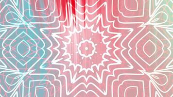 un vibrante giro psicodélico caleidoscopio modelo animación con geométrico formas y vibrante color transiciones video