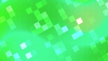 abstracts batter piazza dinamico griglia sfondo animazione con mutevole piazze e un' vivace verde colore tavolozza, ideale per Tech immagini. video