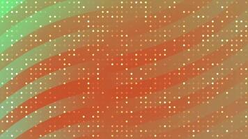 résumés virevolte cligner point dynamique toile de fond animation avec écoulement courbes et chatoyant points dans chaud Terre tons et cool légumes verts video