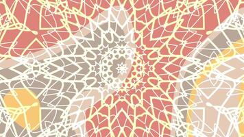 arktisk blå abstrakt kalejdoskop animering med geometrisk former och värma färger skapande en fascinerande effekt video