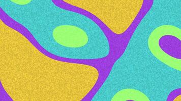 abstracts flytande ljud abstrakt bakgrund med dynamisk former och vibrerande färger skapande en retro stil design video