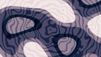 crepuscolo blu dissolvenza astratto topografica animazione con fluido forme e vorticoso modelli nel in scala di grigi toni video