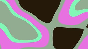 abstracts flytande abstrakt organisk former animering med retro färger skapande en slät och dynamisk bakgrund effekt video