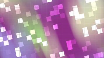 resumos piscar quadrado abstrato quadrados fundo animação com grade, colorida geométrico mosaico padronizar movimento video