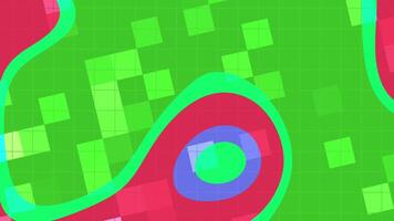 Abstracts Liquid Blink Square Colorful abstract background animation with vibrant shapes and grid pattern for modern designs and presentations video