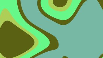abstracts flytande abstrakt strömmande bakgrund animering med grön, oliv, och kricka former skapande en vätska, organisk mönster. video