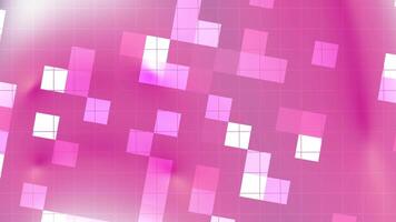 tillbaka till skola elegant rosa och blå lutning bakgrund med fyrkant plattor och dynamisk ljus reflektioner effekt video