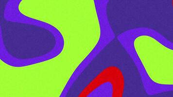 abstracts flytande ljud dynamisk abstrakt bakgrund animering med morphing former i vibrerande grön, lila, och röd färger, skapande ett energisk känna. video