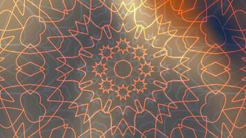 Marin mjuk persika fascinerande kalejdoskop animering med invecklad mönster och vibrerande färger för visuell överklagande video