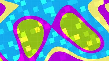 abstracts liquido rumore dinamico colorato astratto sfondo animazione con geometrico forme e ondulato Linee per moderno disegni. video