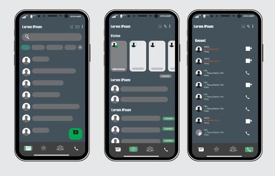 UI designapp design mock up vector