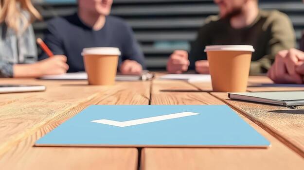 Multi cultural team concept, Collaborative professionals discussing ideas over coffee photo