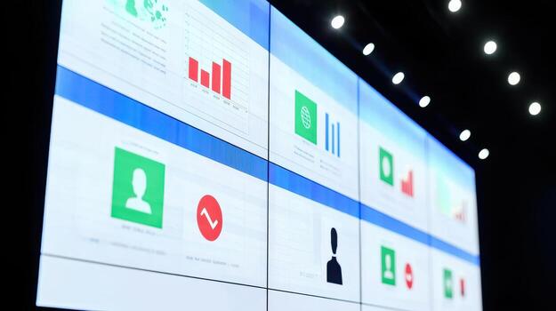 digital monitor pantallas a negocio conferencia presentación foto