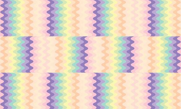 A colorful wavy pattern with a rainbow background vector