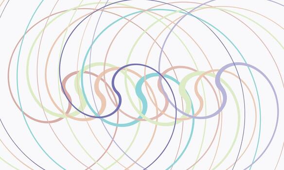 un vistoso resumen dibujo de un circulo con líneas vector