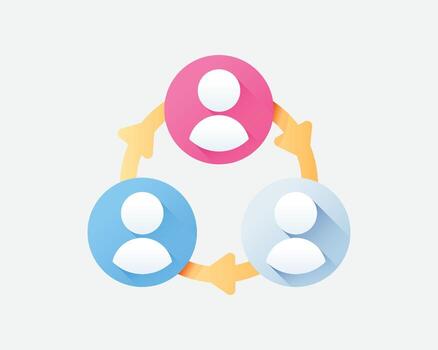 Connecting people in a collaborative network flow vector