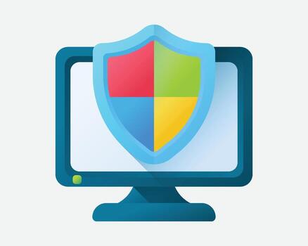 computadora seguridad proteger proteger digital información y datos vector