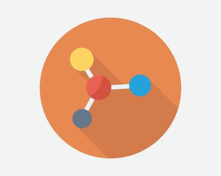 Molecular structure science connection element icon vector