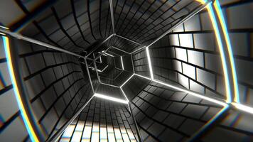 White Strobe Cyber Brickway Background VJ Loop in 4K video