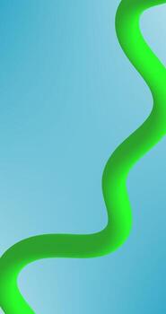 Gradient abstract background with green waves on blue Sky background Vertical Design vector