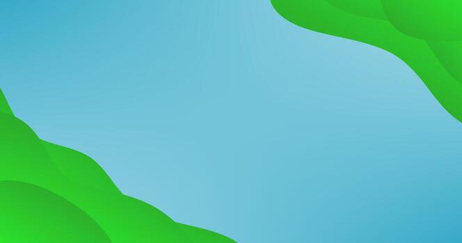 azul cielo antecedentes con Copiar espacio para texto y verde fluido formas capas vector