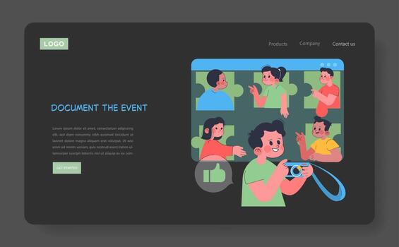Event documentation with photography and video vector