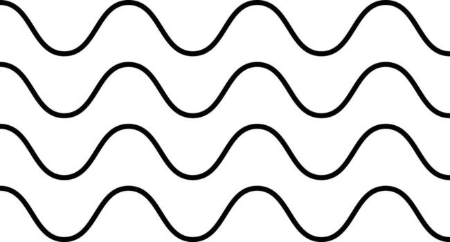 wavy zigzag pattern line. Horizontal geometric decoration element. creates a dynamic. sea ocean symbol. transverse horizontal line vector
