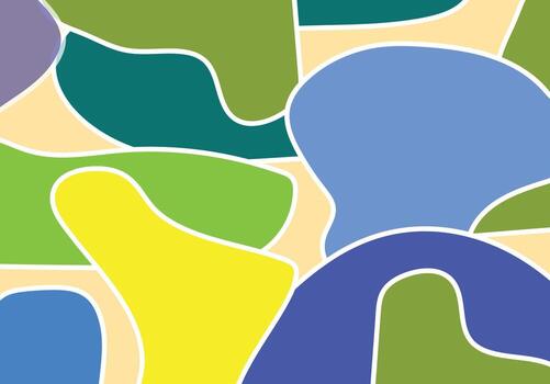 A colorful abstract pattern with many shapes vector