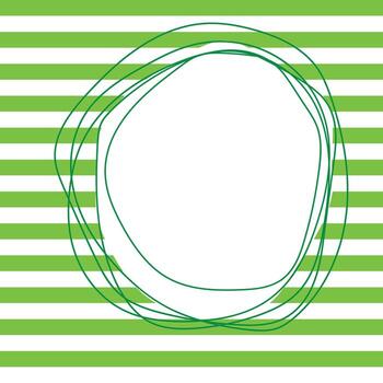 A green and white striped background with a circle in the middle vector