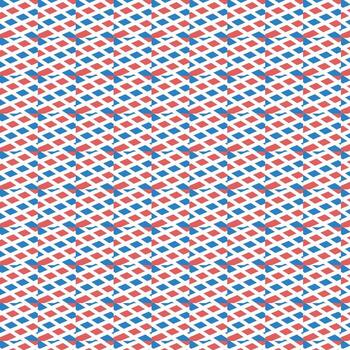 Geometric Rhombus Grid Red and Blue Repeating Shapes vector