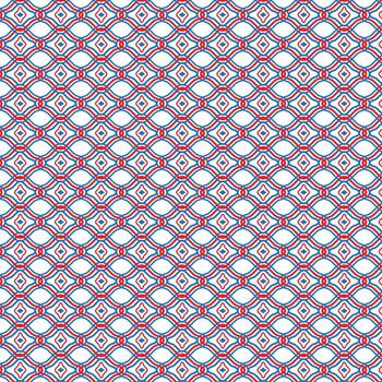 geométrico tejido un sin costura rojo y azul repitiendo motivo vector