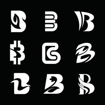 A set of different letters with different shapes vector