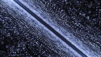 abstrakt Szene von futuristisch Cyber Welt, Sci-Fi Netz, Technologie glühend Oberfläche, Neon- Nacht Szene, Digital wissenschaftlich Hightech Hintergrund 4k Animation, nahtlos Schleife, virtuell Wirklichkeit Konzept. video