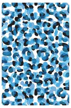 Abstract pattern featuring overlapping blue and dark blue organic shapes on a light background, creating a dynamic and vibrant visual effect. vector