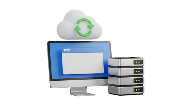 3d ilustração do nuvem Informática com computador e servidores isolado em transparente fundo png