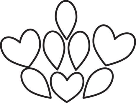 Vintage Botanical heart Leaf Outline png
