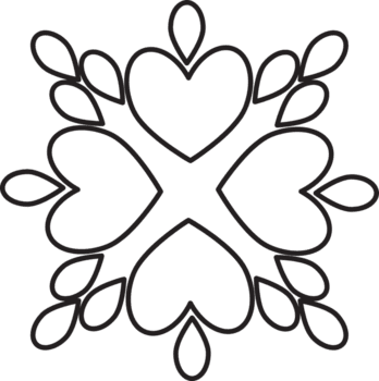 Delicate Flower Bloom Outline png