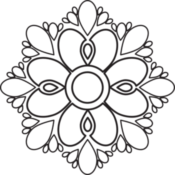 Bloom Flower Line Art Illustration png
