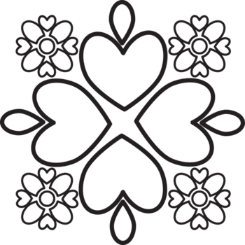 Delicate Floral Wreath Outline png