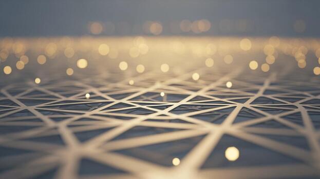 Abstract background of a network of lines and dots photo