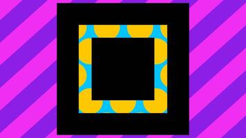 abstrakt retro mönster fyrkant form övergång täcka över animering video