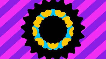 resumen retro modelo curvilíneo redondo forma transición cubrir animación video