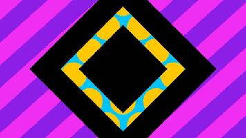 abstrakt retro mönster diamant form övergång täcka över animering video