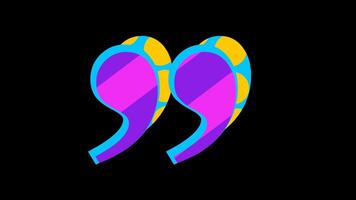 abstrakt retro mönster citat mark skiljetecken ikon animering video