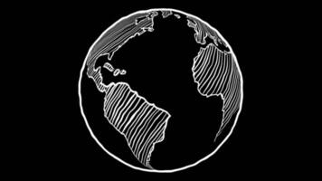 abstrakt blå digital nätverk med lysande partiklar och ansluter rader, representerar teknologi och global kommunikation i en modern design begrepp video