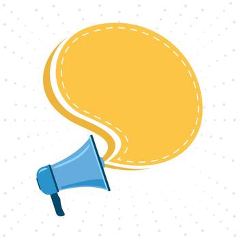 Megaphone and wow. vector