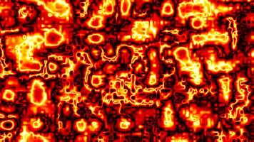Background with glowing abstract shapes and fire in loop. video