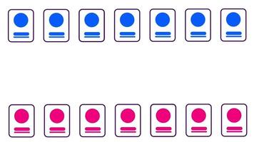 multiplo maschio e femmina icone nel righe Schermo diversità e inclusività nel un' semplice e colorato grafico preparativi video