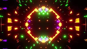 Fantastisk flerfärgad blomma utjämnare vj slinga för musik fest bakgrund video